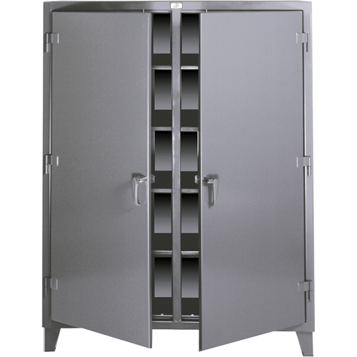 Armoires &agrave; double rangement, Acier, 8 Tablettes, 72" h x 48" la x 24" P, Gris fonc&eacute; Ottawa Fastener Supply