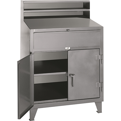 Pupitres d'atelier a/armoire, 36" la x 28" p x 54" h, Gris Ottawa Fastener Supply
