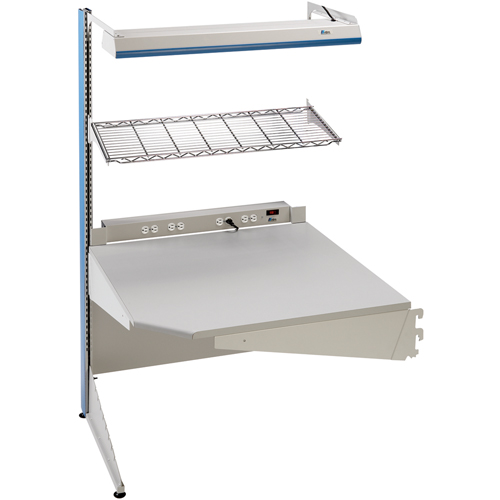Arlink Preconfigured Workstation, 36" W x 28" D x 84" H, Single Sided Corner Add-On Ottawa Fastener Supply