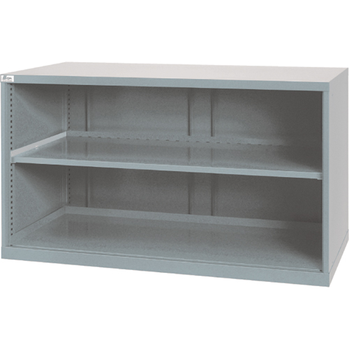 Shelf Cabinets, Steel, 33-1/2" H x 56-1/2" W x 28-1/2" D, Light Grey Ottawa Fastener Supply