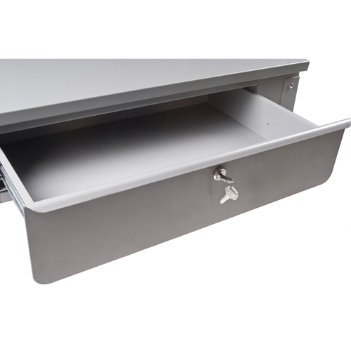 Wall-Mounted Shop Desk, 34-1/2" W x 28" D x 31" H, Grey Ottawa Fastener Supply