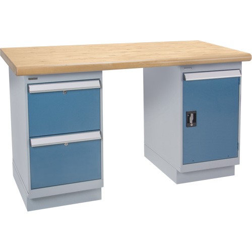 Workbench, Door & Drawers, 2500 lbs. Cap., 60" W x 36" D, 34" H Ottawa Fastener Supply