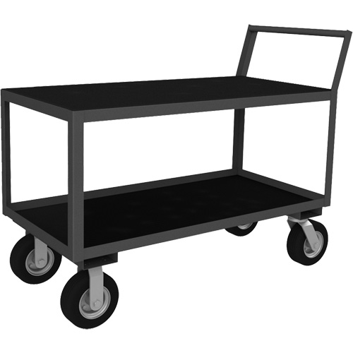 Low Profile Instrument Cart, 2 Tiers, 24-1/4" W x 39" D x 40-15/16" H, 1200 lbs. Cap. Ottawa Fastener Supply