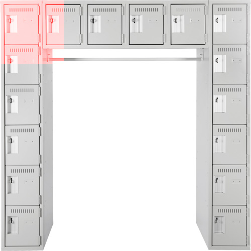 Assembled Archettes Clean Line Economy Lockers, 16 -tier, Bank of 3, 18" x 72" x 12", Steel Ottawa Fastener Supply