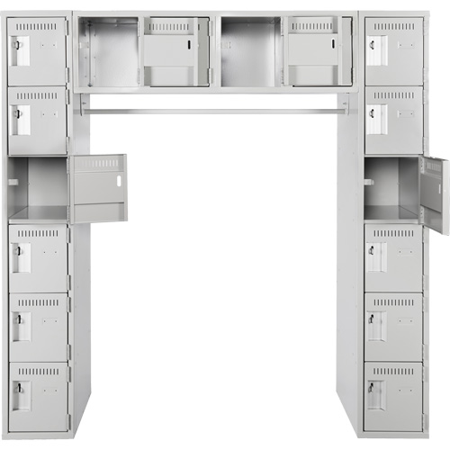 Assembled Archettes Clean Line Economy Lockers, 16 -tier, Bank of 3, 18" x 72" x 12", Steel Ottawa Fastener Supply