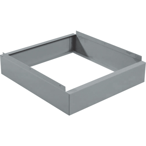 Base en retrait pour casiers &eacute;conomiques Clean Line, 2 Blocs, 4" lo x 24" la x 18" p, Gris, Acier Ottawa Fastener Supply