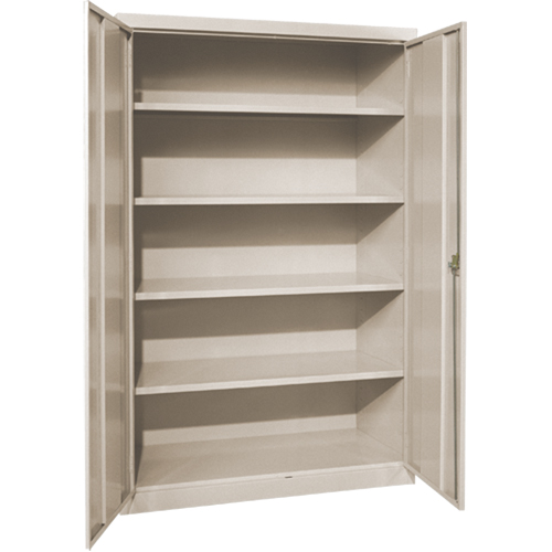 Deep Hi-Boy Storage Cabinet, Steel, 4 Shelves, 72" H x 36" W x 24" D, Beige Ottawa Fastener Supply