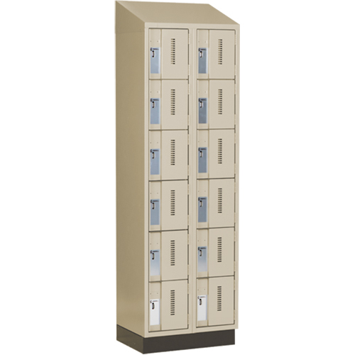 Casiers robustes Concorde, 6 niveaux, Bloc de 2, 24" x 18" x 82", Acier, Beige, Soud&eacute; (assembl&eacute;) Ottawa Fastener Supply
