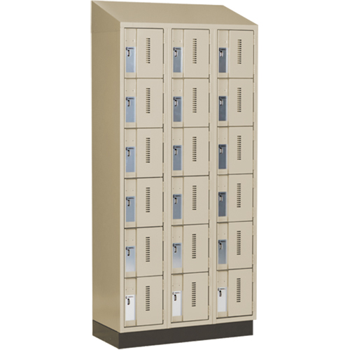 Casiers robustes Concorde, 6 niveaux, Bloc de 3, 36" x 18" x 82", Acier, Beige, Soud&eacute; (assembl&eacute;) Ottawa Fastener Supply
