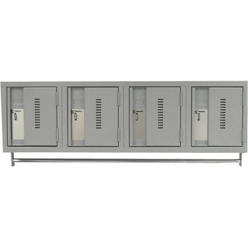 Wall Hung Lockers - Heavy Duty, Bank of 4, 18" x 12" x 12", Steel Ottawa Fastener Supply