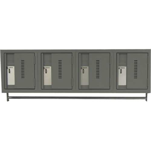 Wall Hung Lockers - Heavy Duty, Bank of 4, 18" x 12" x 12", Steel Ottawa Fastener Supply