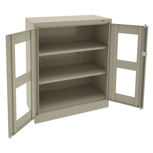 C-Thru Counter High Cabinet, Steel, 2 Shelves, 42" H x 36" W x 18" D Ottawa Fastener Supply