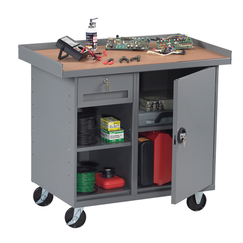 Mobile Workbench Cabinet, Laminate Surface Ottawa Fastener Supply