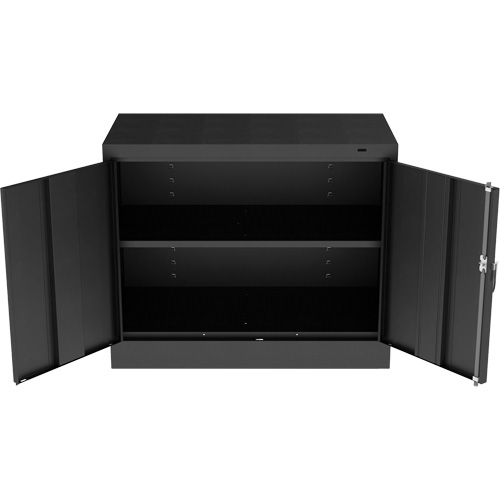 Standard Desk-High Cabinet, Steel, 30" H x 36" W x 18" D, Black Ottawa Fastener Supply