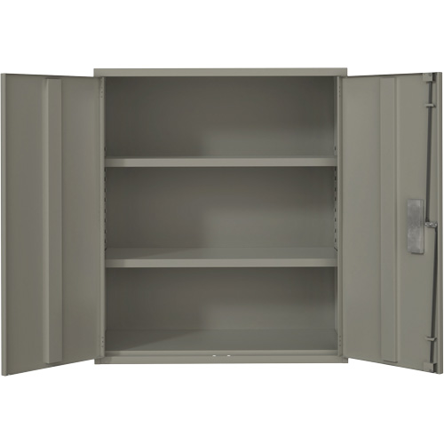 Lo-Boy Storage Cabinet, Steel, 2 Shelves, 40" H x 36" W x 18" D, Grey Ottawa Fastener Supply