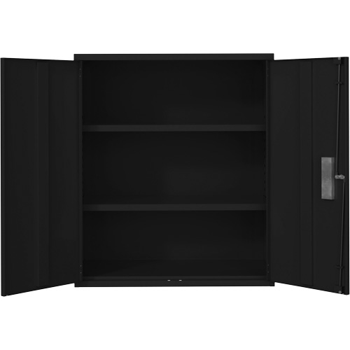 Lo-Boy Storage Cabinet, Steel, 2 Shelves, 42" H x 36" W x 18" D, Black Ottawa Fastener Supply