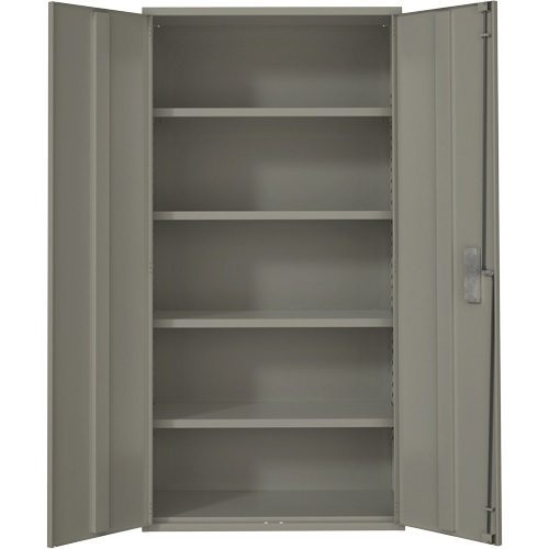 Hi-Boy Storage Cabinet, Steel, 4 Shelves, 72" H x 36" W x 18" D, Grey Ottawa Fastener Supply