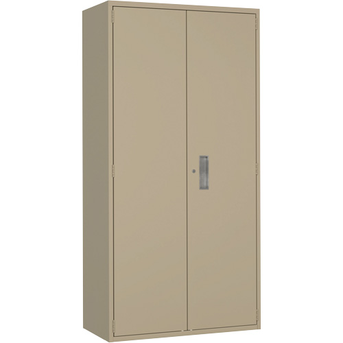 Hi-Boy Storage Cabinet, Steel, 4 Shelves, 72" H x 36" W x 18" D, Beige Ottawa Fastener Supply