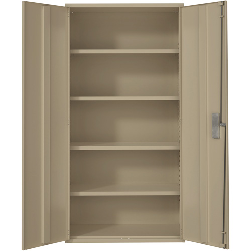 Hi-Boy Storage Cabinet, Steel, 4 Shelves, 72" H x 36" W x 18" D, Beige Ottawa Fastener Supply