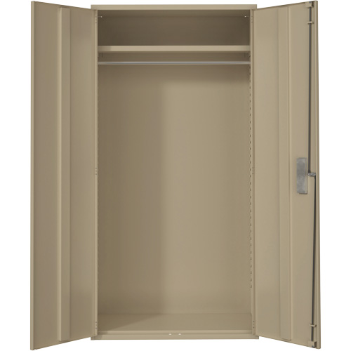Armoire garde-robe, Acier, 36" la x 18" p x 72" h, Beige Ottawa Fastener Supply