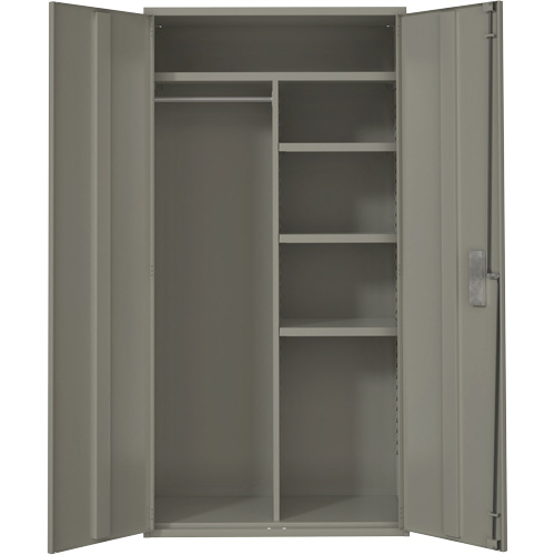 Combination Storage Cabinet, Steel, 6 Shelves, 72" H x 36" W x 18" D, Grey Ottawa Fastener Supply