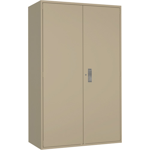 Extra Wide Hi-Boy Storage Cabinet, Steel, 4 Shelves, 72" H x 48" W x 24" D, Beige Ottawa Fastener Supply