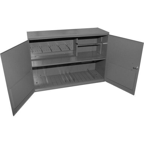 Abrasive Accessory Cabinet, Steel, 2 Drawers, 33-3/4" x 11-7/8" x 23-7/8", Grey Ottawa Fastener Supply