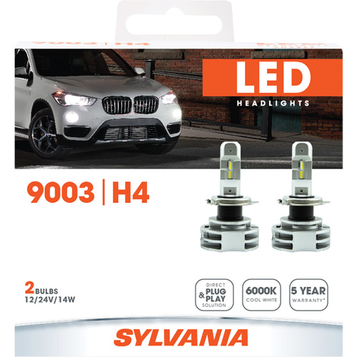9003 Headlight Bulb, LED, 12 W/14 W/24 W, White Ottawa Fastener Supply
