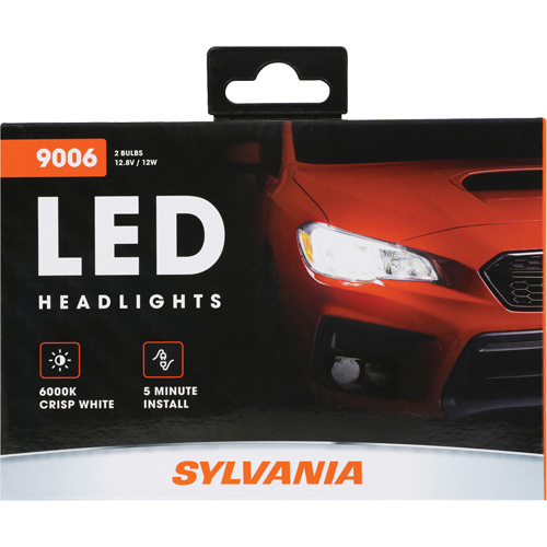 9006 Headlight Bulb, LED, 13.2 W/17 W, White Ottawa Fastener Supply
