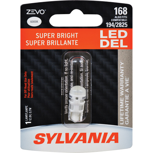 168 Zevo&reg; Mini Automotive Bulb, LED, 0.7 W, White Ottawa Fastener Supply