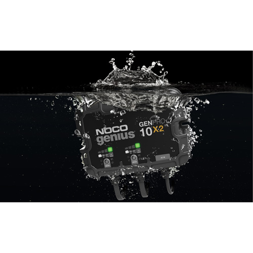 Chargeur de batterie embarqu&eacute; &agrave; 2 sorties de 20 amp&egrave;res GenPro10X2 Genius Ottawa Fastener Supply