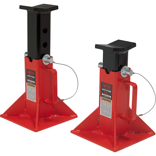 Jack Stands, Locking Pin, 5 tons Capacity, 9-1/2" - 15-3/4" H Ottawa Fastener Supply