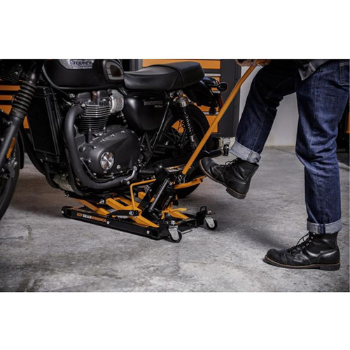 ATV and Motorcycle Jack, 0.75 Ton(s) Capacity, 4-2/3" Lowered, 14-1/2" Raised, Manual Hydraulic Ottawa Fastener Supply