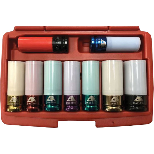 Thin Wall Master Impact Socket Set, 9 Pieces, 1/2" Drive Size Ottawa Fastener Supply