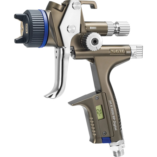Pistolet de peinture de premi&egrave;re qualit&eacute; pour peinture automobile avec psi num&eacute;rique X5500 RP 1,3 O RPS D, Entr&eacute;e d'air 1/4" NPT, 10,24 pi³/min, Capacit&eacute; 0,6 L/0,9 L, 0,17 psi Ottawa Fastener Supply