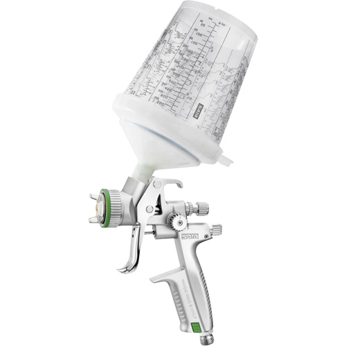 Pistolet de peinture de premi&egrave;re qualit&eacute; 4400?B HVLP?1,2 SR avec godet RPS 0,3?L, pour les retouches de finitions automobiles, Entr&eacute;e d'air 1/4" NPT, 4,24 pi³/min, Capacit&eacute; 0,3 L, 0,14 psi Ottawa Fastener Supply