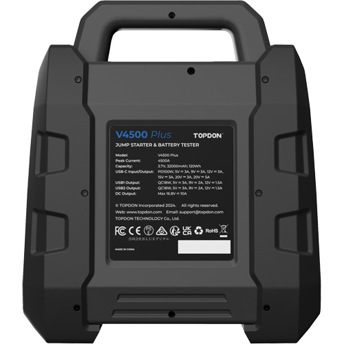 V4500 Plus 2-in-1 4500 Peak Amp Jump Starter, Battery & System Tester Ottawa Fastener Supply