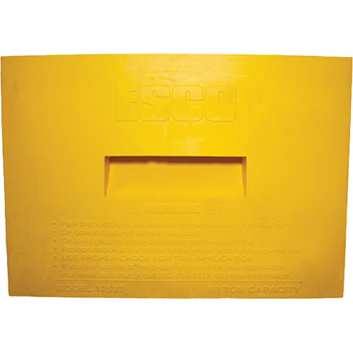 Cale de roue, Polyur&eacute;thane, Jaune, 15-1/4" la x 12-1/8'' p x 10-3/4" h Ottawa Fastener Supply