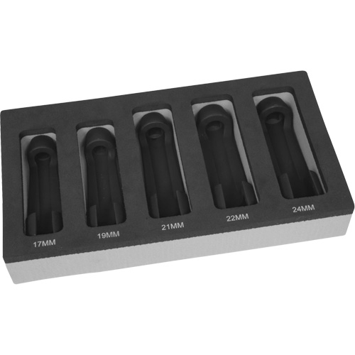 Jeu de 5 douilles pour conduites avec plateau en mousse Ottawa Fastener Supply