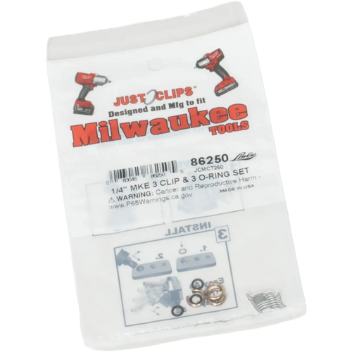 Jeu de clips et joints toriques de 1/4 po pour Milwaukee Ottawa Fastener Supply