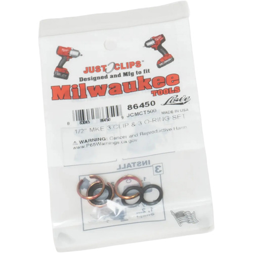 Jeu de clips et joints toriques de 1/2 po pour Milwaukee Ottawa Fastener Supply
