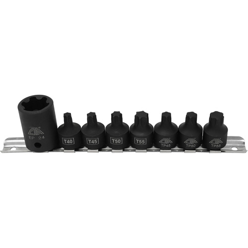 Pickup Truck Bed Bolt Socket/Bit Set, 8 Pieces, 1/2"/3/8" Drive Size Ottawa Fastener Supply