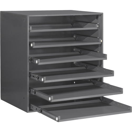 Armoire de rangement &agrave; cloisons, Acier, 6 compartiments, 20-5/16" la x 15-15/16" p, 21-7/8" h, Gris Ottawa Fastener Supply
