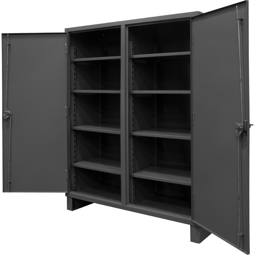 Extra Heavy-Duty Cabinet, Steel, 8 Shelves, 78" H x 72" W x 24" D, Grey Ottawa Fastener Supply