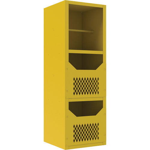 Spill Control Cabinet, 1 Shelves, 72" H x 24" W x 24" D, Steel, Yellow Ottawa Fastener Supply