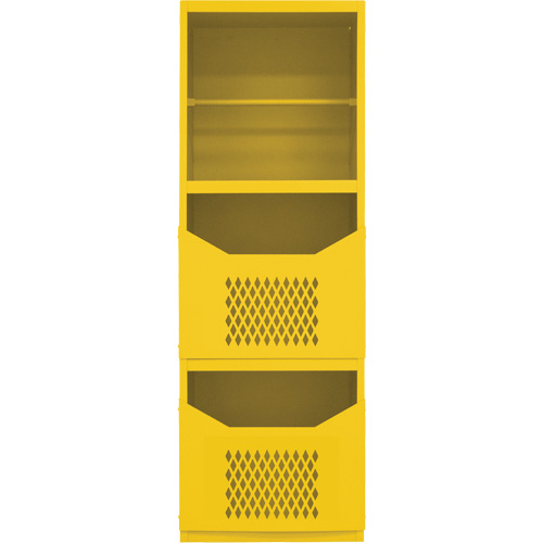 Spill Control Cabinet, 1 Shelves, 72" H x 24" W x 24" D, Steel, Yellow Ottawa Fastener Supply