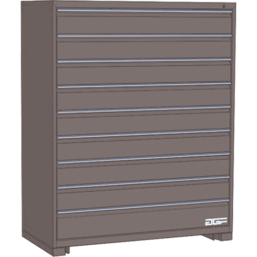 Modular Drawer Cabinet, 9 Drawers, 30" W x 28" D x 60" H, Grey Ottawa Fastener Supply