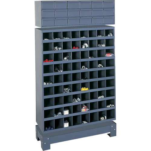 Modular Small Parts Storage Unit, Steel, 18 Drawers, 33-3/4" x 12-1/4" x 58-5/8", Grey Ottawa Fastener Supply