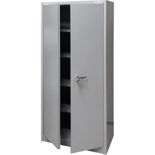 Armoire de rangement, Acier, 4 Tablettes, 66" h x 30" la x 15" P, Gris Ottawa Fastener Supply