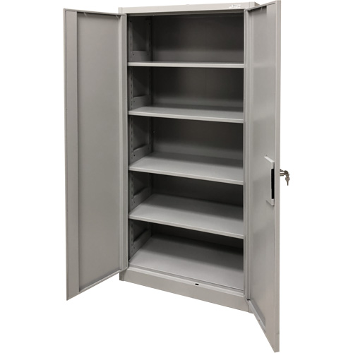 Storage Cabinet, Steel, 4 Shelves, 78" H x 36" W x 24" D, Grey Ottawa Fastener Supply